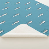 Couverture Sherpa Dessin Sketchy Hélicoptère Motif Motif (3/4)