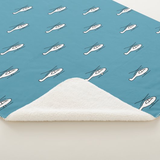 Couverture Sherpa Dessin Sketchy Hélicoptère Motif Motif (3/4)