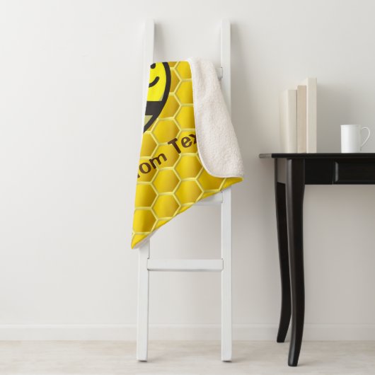 Couverture Sherpa Dessin sur les abeilles (En situation)