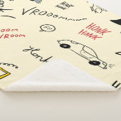 Couverture Sherpa Dessins de voiture sans couture : Feuille enfant (3/4)