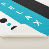 Couverture Sherpa Détendez points rayures noir azure (3/4)