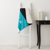 Couverture Sherpa Détendez points rayures noir azure (En situation)