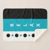 Couverture Sherpa Détendez points rayures noir azure (Devant (Horizontal))