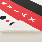 Couverture Sherpa Détendez points rayures noir rouge (3/4)