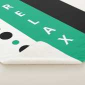 Couverture Sherpa Détendez points rayures noir vert (3/4)