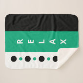 Couverture Sherpa Détendez points rayures noir vert (Devant (Horizontal))