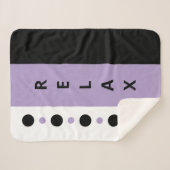 Couverture Sherpa Détendez points rayures noir violet (Devant (Horizontal))