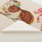 Couverture Sherpa deux adorables chatons imprimés (3/4)
