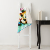 Couverture Sherpa deux chatons et beaucoup de fleurs (En situation)