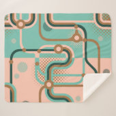 Couverture Sherpa Deux motifs sans couture dans des couleurs différe (Devant (Horizontal))