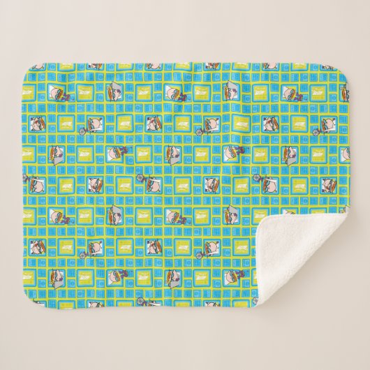 Couverture Sherpa Dexter's Laboratory Experiments Pattern (Devant (Horizontal))