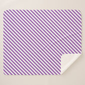 Couverture Sherpa Diagonal purple and white stripes pattern (Devant (Horizontal))