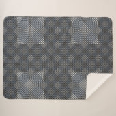 Couverture Sherpa Diagonale 2tones du motif Checker.bx4x4 BLK BG (Devant (Horizontal))