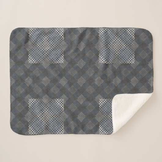 Couverture Sherpa Diagonale 2tones du motif Checker.bx4x4 BLK BG (Devant (Horizontal))