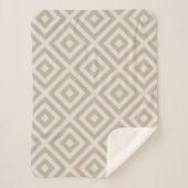 Couverture Sherpa Diamant de Beige et d'Ivoire Sherpa Blanket (Devant)
