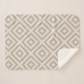 Couverture Sherpa Diamant de Beige et d'Ivoire Sherpa Blanket (Devant (Horizontal))