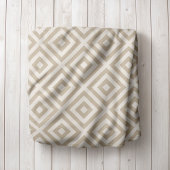 Couverture Sherpa Diamant de Beige et d'Ivoire Sherpa Blanket