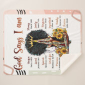 Couverture Sherpa Dieu dit que je suis Black Christian Femmes Melani (Devant (Horizontal))