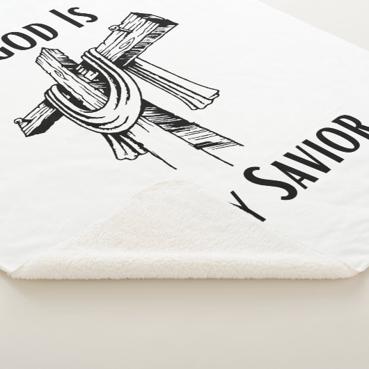 Couverture Sherpa Dieu Est Mon Sauveur Bible Thème Chrétien (3/4)