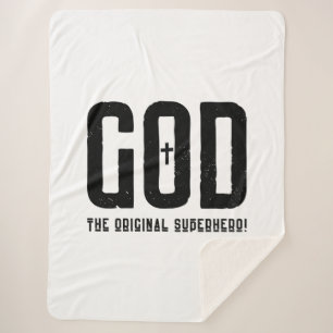 Couverture Sherpa Dieu La Croix Biblique Superhero Originale
