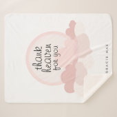 Couverture Sherpa Dieu merci pour vous | Nuages rose et neutre (Devant (Horizontal))