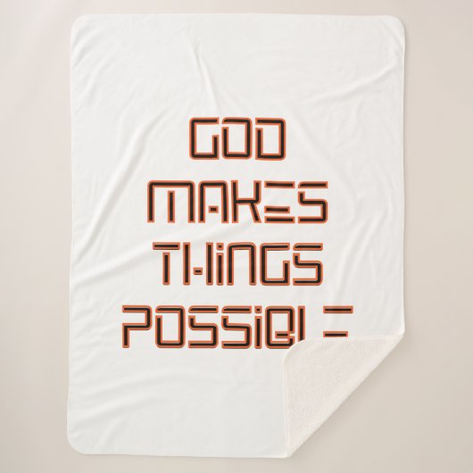 Couverture Sherpa Dieu rend les choses possibles (Devant)