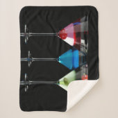 Couverture Sherpa Différents cocktails dans des lunettes à martini n (Devant)