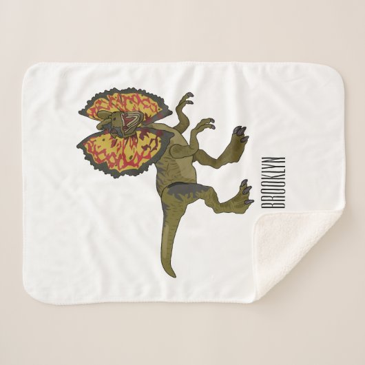 Couverture Sherpa Dilophosaurus dessin animé (Devant (Horizontal))