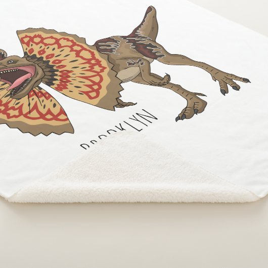 Couverture Sherpa Dilophosaurus dessin animé (3/4)