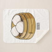 Couverture Sherpa Dim sum dessin animé (Devant (Horizontal))