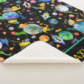 Couverture Sherpa Dinosaur Construction Crew Space Kids Personnalisé (3/4)