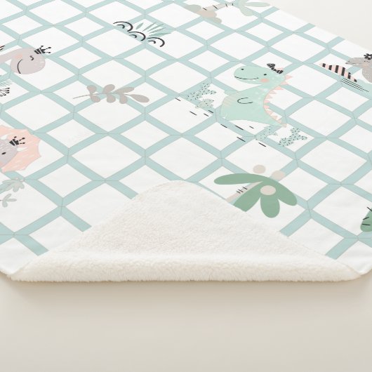 Couverture Sherpa Dinosaur Simple Scandinave Enfant Design (3/4)
