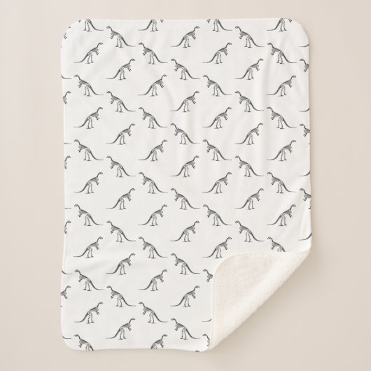 Couverture Sherpa Dinosaur Skeletons Motif COULEUR ARRIÈRE - PLAN PE (Devant)