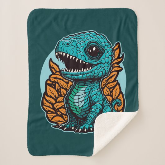 Couverture Sherpa Dinosaure Bébé mignon (Devant)