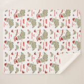 Couverture Sherpa Dinosaure de Noël Santasaurus Nom (Devant (Horizontal))