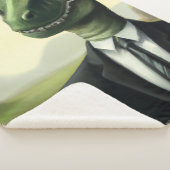 Couverture Sherpa Dinosaure préhistorique Homme d'affaires, Amusant (3/4)