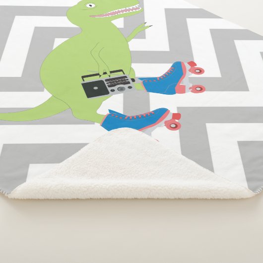 Couverture Sherpa Dinosaure Roller Skating Radio (3/4)