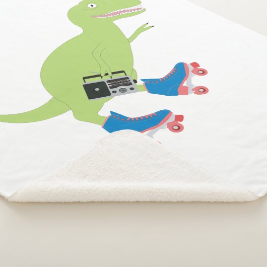 Couverture Sherpa Dinosaure Roller Skating Radio (3/4)