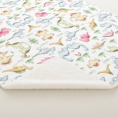 Couverture Sherpa Dinosaure rose fête d'anniversaire, Filles Dinosau (3/4)