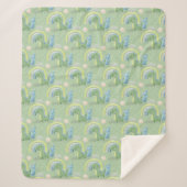 Couverture Sherpa Dinosaure vert et bleu Baby Boy Sherpa Blanket (Devant)