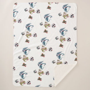 Couverture Sherpa Dinosaures de Noël