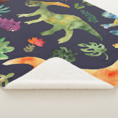 Couverture Sherpa Dinosaures floraux : Aquarelle (3/4)