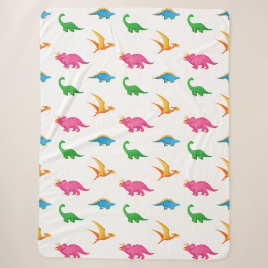 COUVERTURE SHERPA DINOSAURS (Devant)