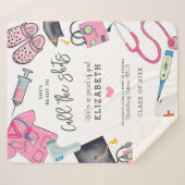 Couverture Sherpa Diplôme d'infirmière personnalisée (Devant (Horizontal))