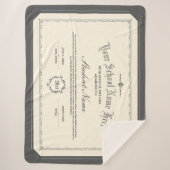 Couverture Sherpa Diplôme personnalisé traditionnel Charbon (Devant)