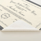 Couverture Sherpa Diplôme personnalisé traditionnel Charbon (3/4)