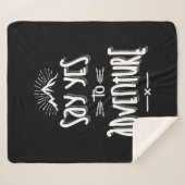 Couverture Sherpa Dites Oui À L'Aventure Camping Randonnée - Cadeaux (Devant (Horizontal))