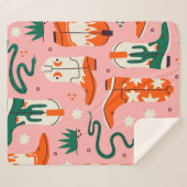 Couverture Sherpa Divers motif bottes de cowboy (Devant (Horizontal))