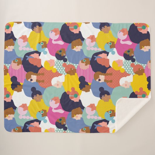 Couverture Sherpa Diversité des femmes - Femmes de différentes ethni (Devant (Horizontal))