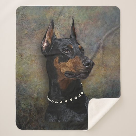Couverture Sherpa Doberman (Devant)